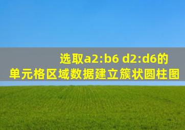 选取a2:b6 d2:d6的单元格区域数据建立簇状圆柱图
